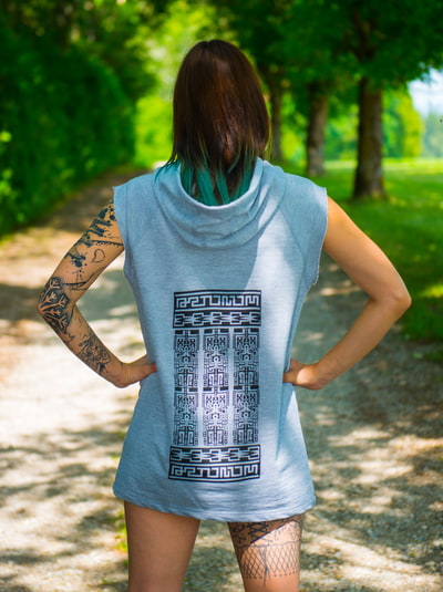 Oversized Sleeveless Hoodie - El Paso Granit