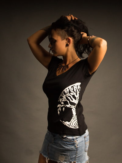 Ladies Back Cut T - Tree of Life
