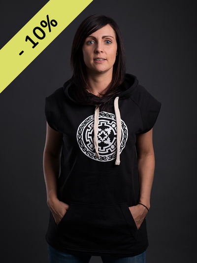 Oversized Sleeveless Hoodie - Kompass